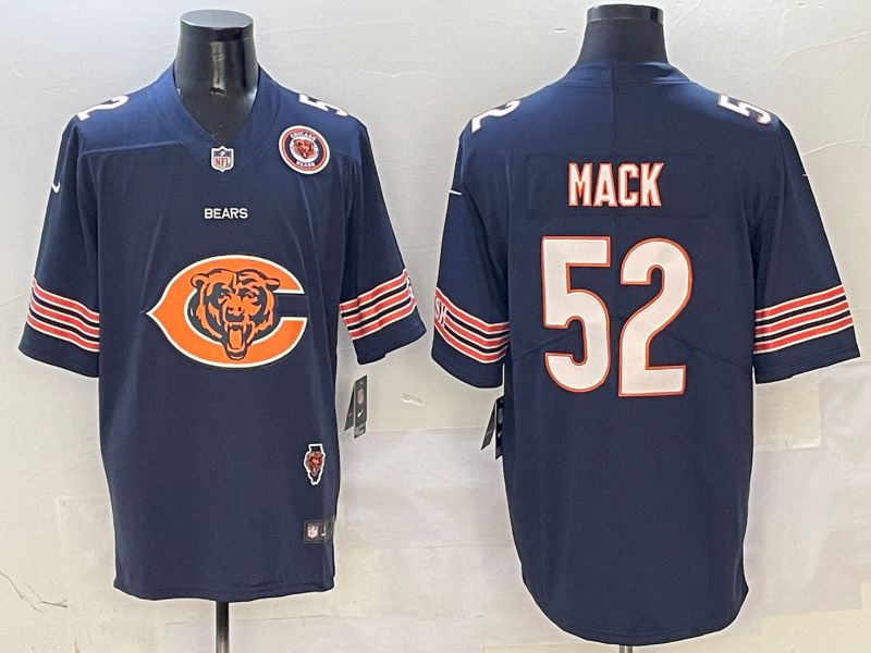 Men Chicago Bears #52 Mack Blue 2025 Nike Limited NFL Jersey style 3